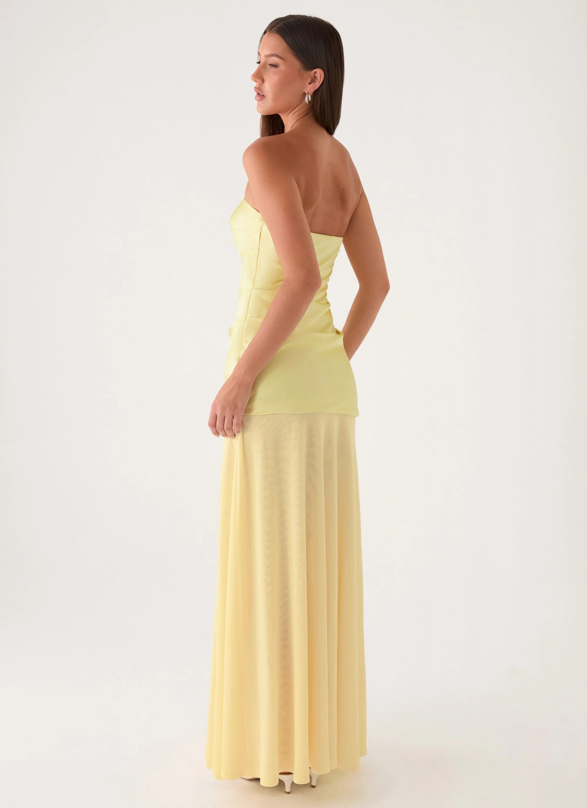 Cierra Strapless Maxi Dress - Yellow
